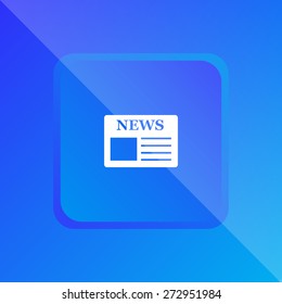 Flat icon of news