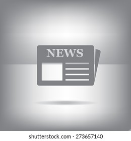 Flat icon of news