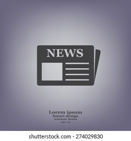 Flat icon of news