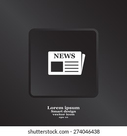Flat icon of news