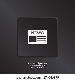 Flat icon of news