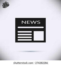 Flat icon of news