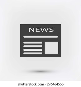Flat icon of news