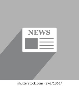 Flat icon of news