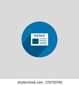 Flat icon of news