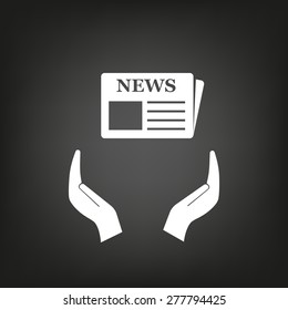 Flat icon of news