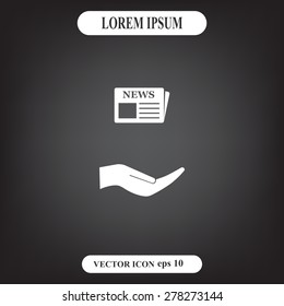 Flat icon of news