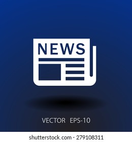Icono plano de las noticias