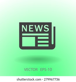 Flat  icon of news