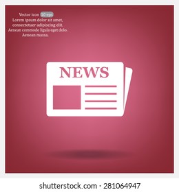 Flat icon of news