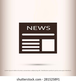 Flat icon of news