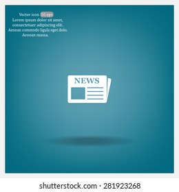 Flat icon of news