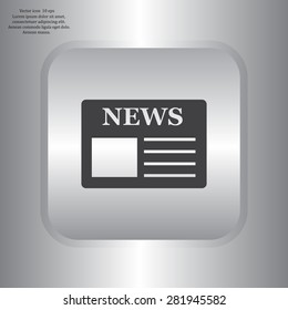 Flat icon of news