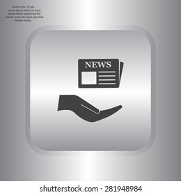 Flat icon of news