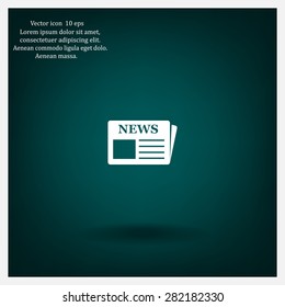 Flat icon of news
