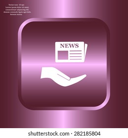 Flat icon of news