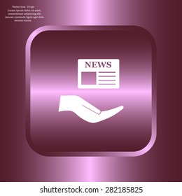 Flat icon of news