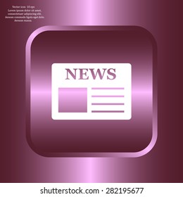 Flat icon of news