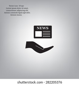 Flat icon of news
