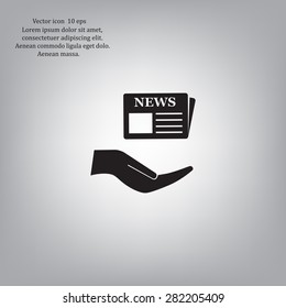 Flat icon of news