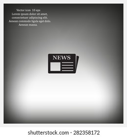 Flat icon of news
