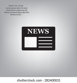 Flat icon of news