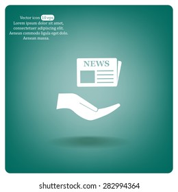 Flat icon of news