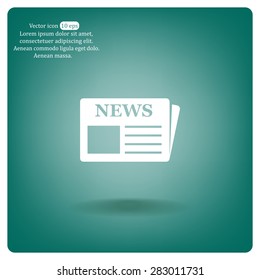 Flat icon of news