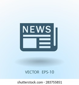 Flat  icon of news
