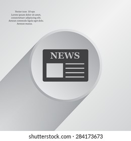 Flat icon of news