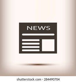 Flat icon of news