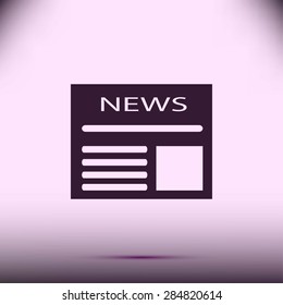 Flat icon of news