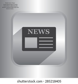 Flat icon of news