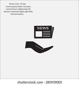 Flat icon of news
