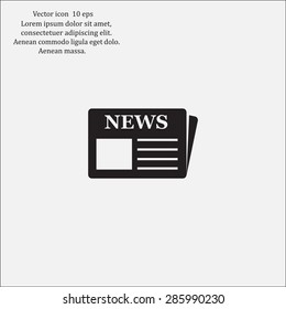 Flat icon of news