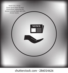 Flat icon of news