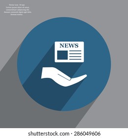 Flat icon of news
