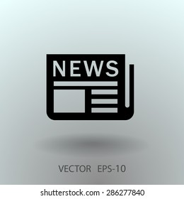 Icono plano de las noticias