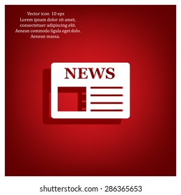 Flat icon of news