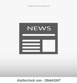 Flat icon of news