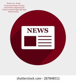 Flat icon of news