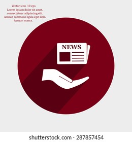 Flat icon of news