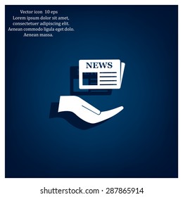 Flat icon of news