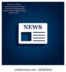 Flat icon of news