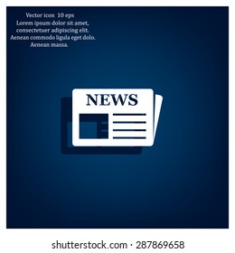 Flat icon of news