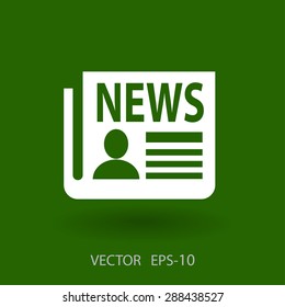 Flat  icon of news