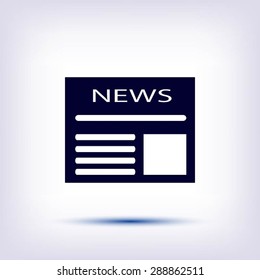 Flat icon of news