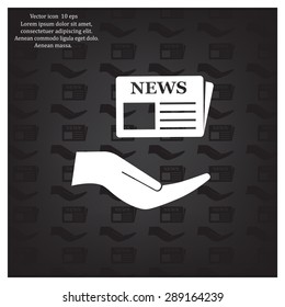 Flat icon of news