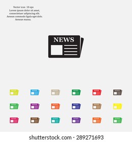 Flat icon of news