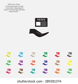 Flat icon of news